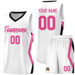 Custom White Side Rhombus Graffiti Pattern Sets Basketball Jersey | BuyFootballJersey