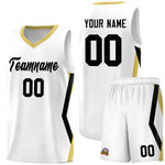 Custom White Side Rhombus Graffiti Pattern Sets Basketball Jersey | BuyFootballJersey