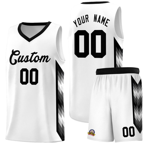 Custom White Mosaic Gradient Fashion Sports Uniform Basketball Jersey | BuyFootballJersey