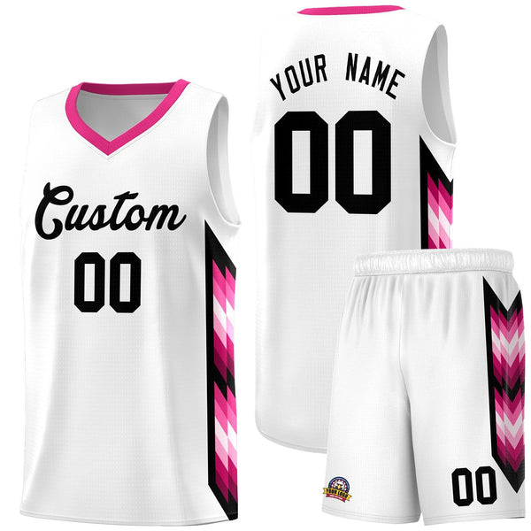 Custom White Mosaic Gradient Fashion Sports Uniform Basketball Jersey | BuyFootballJersey