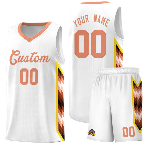 Custom White Mosaic Gradient Fashion Sports Uniform Basketball Jersey | BuyFootballJersey
