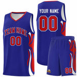 Custom Royal Red-White Graffiti Pattern Side Curve Pattern Sports Uniform Basketball Jersey Sets | BuyFootballJersey