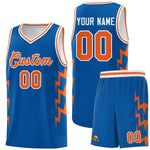 Custom Royal Side Lightning Pattern Sports Uniform Basketball Jersey | BuyFootballJersey