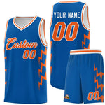 Custom Royal Side Lightning Pattern Sports Uniform Basketball Jersey | BuyFootballJersey