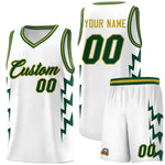 Custom White Side Lightning Pattern Sports Uniform Basketball Jersey | BuyFootballJersey