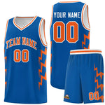 Custom Royal Side Lightning Pattern Sports Uniform Basketball Jersey | BuyFootballJersey
