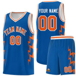 Custom Royal Side Lightning Pattern Sports Uniform Basketball Jersey | BuyFootballJersey