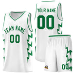 Custom White Side Lightning Pattern Sports Uniform Basketball Jersey | BuyFootballJersey