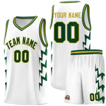 Custom White Side Lightning Pattern Sports Uniform Basketball Jersey | BuyFootballJersey