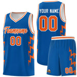 Custom Royal Side Lightning Pattern Sports Uniform Basketball Jersey | BuyFootballJersey