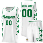 Custom White Side Lightning Pattern Sports Uniform Basketball Jersey | BuyFootballJersey
