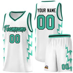 Custom White Side Lightning Pattern Sports Uniform Basketball Jersey | BuyFootballJersey