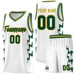 Custom White Side Lightning Pattern Sports Uniform Basketball Jersey | BuyFootballJersey