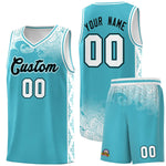 Custom Sky Blue Personalized Cloud Pattern Sports Sets Uniform Basketball Jersey | BuyFootballJersey