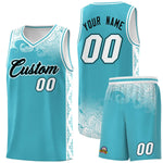 Custom Sky Blue Personalized Cloud Pattern Sports Sets Uniform Basketball Jersey | BuyFootballJersey