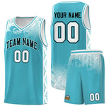 Custom Sky Blue Personalized Cloud Pattern Sports Sets Uniform Basketball Jersey | BuyFootballJersey