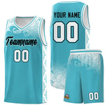 Custom Sky Blue Personalized Cloud Pattern Sports Sets Uniform Basketball Jersey | BuyFootballJersey