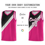 Custom Sky Blue Black Gray Diagonal Stripes Color Block Sets Basketball Jersey | BuyFootballJersey