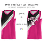 Custom Sky Blue Black Gray Diagonal Stripes Color Block Sets Basketball Jersey | BuyFootballJersey