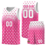 Custom White Pink Gradient Start Pattern Basketball Jersey Sets | BuyFootballJersey