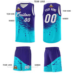 Custom Sky Blue Royal Wing Pattern Sports Uniform Basketball Jersey | BuyFootballJersey