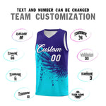 Custom Sky Blue Royal Wing Pattern Sports Uniform Basketball Jersey | BuyFootballJersey