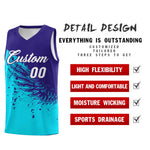 Custom Sky Blue Royal Wing Pattern Sports Uniform Basketball Jersey | BuyFootballJersey