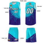 Custom Royal Sky Blue Wing Pattern Sports Uniform Basketball Jersey | BuyFootballJersey