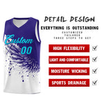 Custom White Royal Wing Pattern Sports Uniform Basketball Jersey | BuyFootballJersey