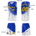 Custom White Royal Wing Pattern Sports Uniform Basketball Jersey | BuyFootballJersey