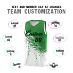 Custom White Kelly Green Wing Pattern Sports Uniform Basketball Jersey | BuyFootballJersey