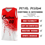 Custom White Light Red Wing Pattern Sports Uniform Basketball Jersey | BuyFootballJersey