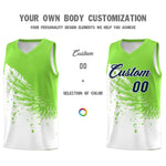 Custom White Fluorescent Green Wing Pattern Sports Uniform Basketball Jersey | BuyFootballJersey