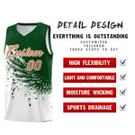 Custom White Green Wing Pattern Sports Uniform Basketball Jersey | BuyFootballJersey