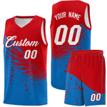 Custom Royal Red Wing Pattern Sports Uniform Basketball Jersey | BuyFootballJersey