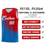 Custom Royal Red Wing Pattern Sports Uniform Basketball Jersey | BuyFootballJersey