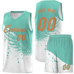 Custom White Bright Green Wing Pattern Sports Uniform Basketball Jersey | BuyFootballJersey