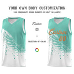 Custom White Bright Green Wing Pattern Sports Uniform Basketball Jersey | BuyFootballJersey