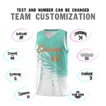 Custom White Bright Green Wing Pattern Sports Uniform Basketball Jersey | BuyFootballJersey