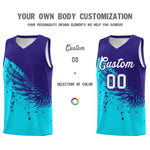 Custom Sky Blue Royal Wing Pattern Sports Uniform Basketball Jersey | BuyFootballJersey