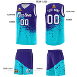 Custom Sky Blue Royal Wing Pattern Sports Uniform Basketball Jersey | BuyFootballJersey