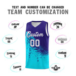 Custom Sky Blue Royal Wing Pattern Sports Uniform Basketball Jersey | BuyFootballJersey