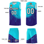 Custom Royal Sky Blue Wing Pattern Sports Uniform Basketball Jersey | BuyFootballJersey