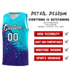 Custom Royal Sky Blue Wing Pattern Sports Uniform Basketball Jersey | BuyFootballJersey