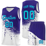Custom White Royal Wing Pattern Sports Uniform Basketball Jersey | BuyFootballJersey