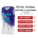 Custom White Royal Wing Pattern Sports Uniform Basketball Jersey | BuyFootballJersey