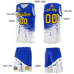 Custom White Royal Wing Pattern Sports Uniform Basketball Jersey | BuyFootballJersey