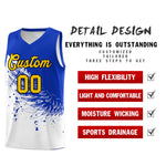 Custom White Royal Wing Pattern Sports Uniform Basketball Jersey | BuyFootballJersey