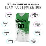 Custom White Kelly Green Wing Pattern Sports Uniform Basketball Jersey | BuyFootballJersey