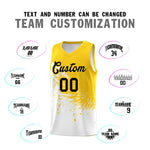 Custom White Gold Wing Pattern Sports Uniform Basketball Jersey | BuyFootballJersey